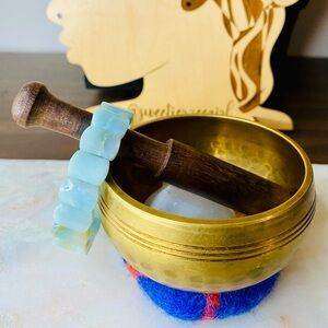 Natural Blue Amazonite Stone of Serenity Smooth Tile Bracelet